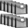 10 Pieces Plastic File Folders Envelope Expanding File Wallet Organizer by Epakh