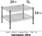 Regal Altair 18" Deep x 24" Wide x 14" Height Wire Shelving Kit | 2-Tier | NSF - Image 3