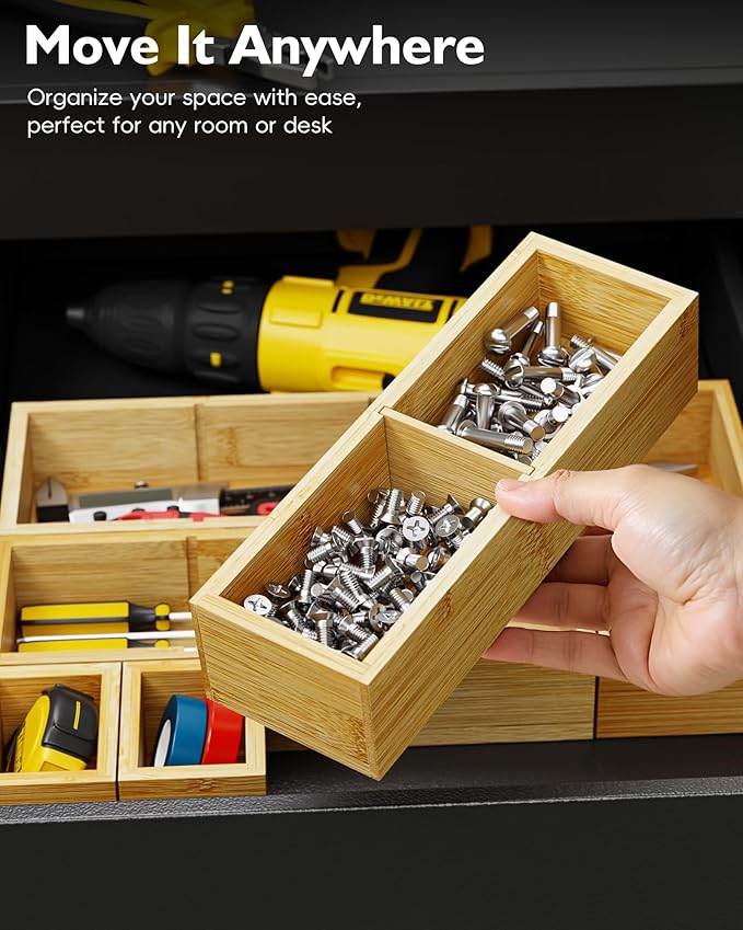 VA1KENE 6PCS Desk Drawer Organizer Tray - Image 6