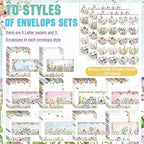 TaoBary 160 Pcs Stationery Paper Set 50 Double Sided Stationery Papers - Image 4