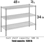 Regal Altair 18" Deep x 48" Wide x 34" Height Wire Shelving Kit | 3-Tier | NSF - Image 3
