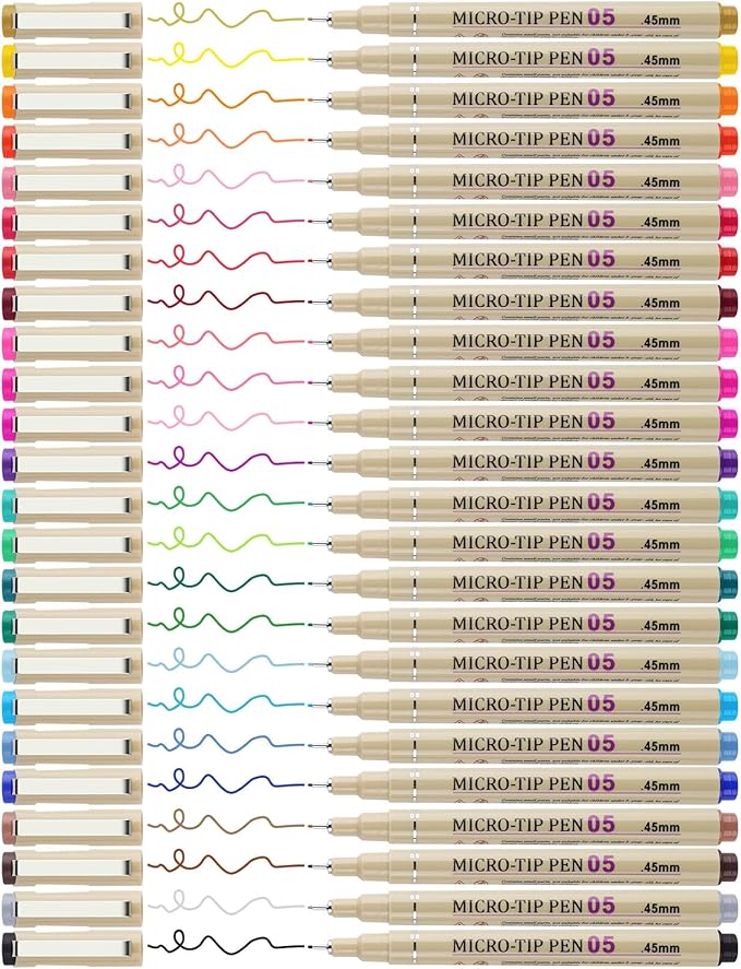 Attom Tech Art 05 Micro, Fineliner Pen Set Ink, Fine Point Pen, Artist by Attom+Tech+Art