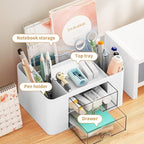 Marbrasse Pen Organizer with 2 Drawer, Desk Organizers and Accessories with 5 - Image 2