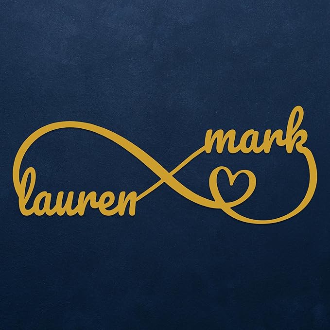 Personalized Valentines Metal Wall Sign, Custom Infinity Heart Love Couple Name - Image 8