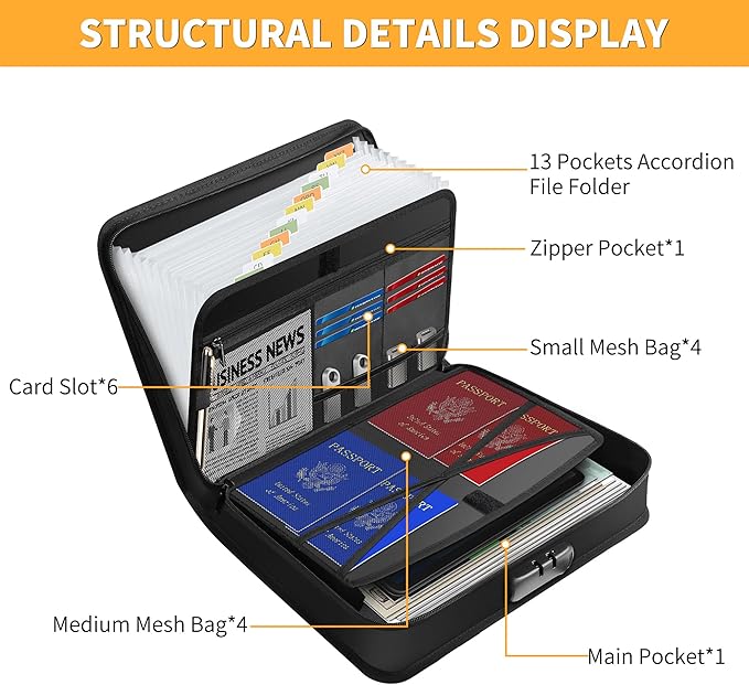 JUNDUN Accordion File Organizer - Image 2