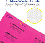 Avery Printable Address Labels, Sure Feed Technology, 1" x 2-5/8", Neon Yellow, Laser & Inkjet Compatible, 750 Blank Labels, Great for Branding, Mailing, Organizing, and More (5972), (Pack of 5)