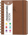 Clever Fox Password Book Spiral – Mini Internet Address & Password Organizer by CleverFox