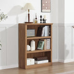 blini 3-Shelf Bookcase Wooden Bookshelves 33in Wide Floor Standing Display - Image 5