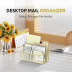 SUPEASY Mail Organizer for Desk, Mesh Metal Mail Holder Countertop - Image 2