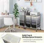 Giantex 12 Drawer Rolling Storage Cart Tools Scrapbook Paper Office School - Image 8