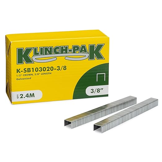 Klinch-Pak K-SB103020-3/8, 1/2 Inch Wide by 3/8 Inch Leg Length Heavy-Duty by Klinch-Pak