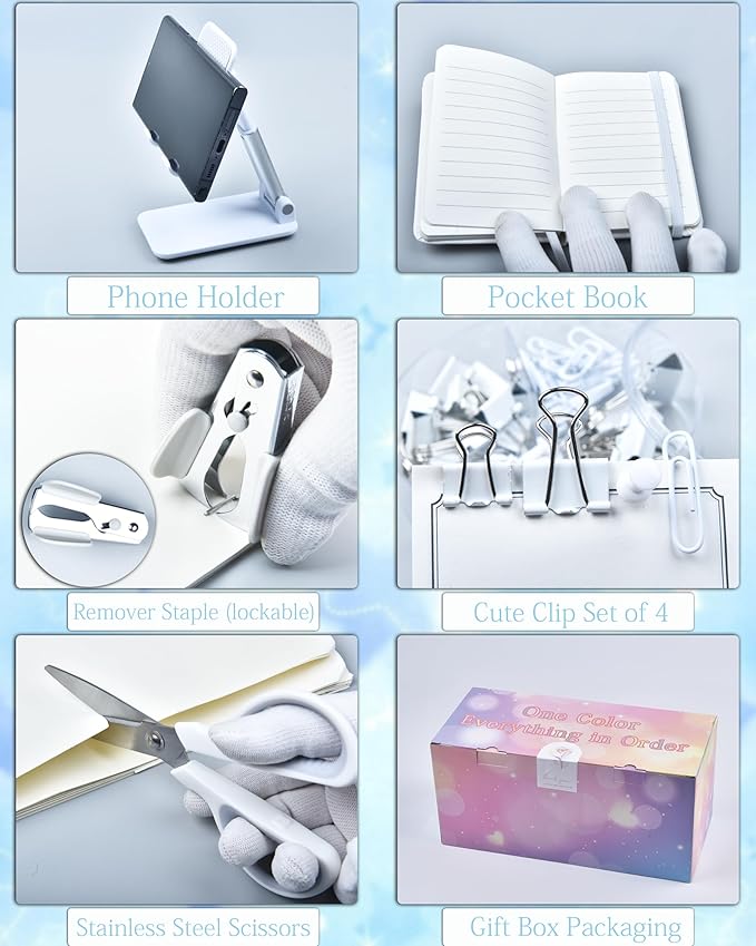 LXEVIHK 20Pcs White Desk Organizers and Accessories - Image 4