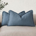 Foindtower Set of 2 Decorative Linen Fringe Lumbar Throw Pillow Covers Boho by Foindtower