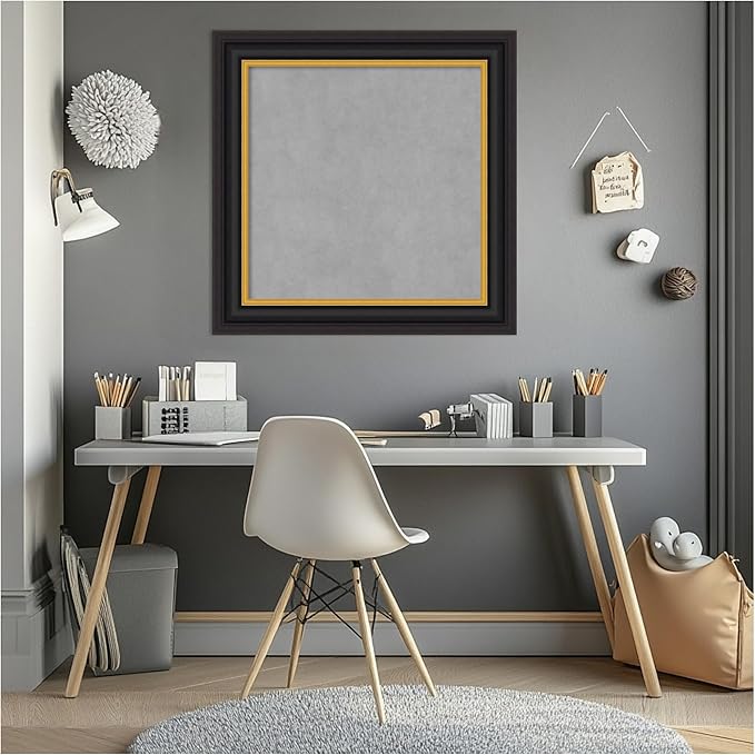 Amanti Art Black Framed Magnetic Board 26x26 Medium Vision Board - Image 6