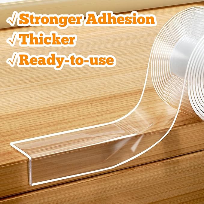 Clear Soft Corner Protectors for Furniture Strip, 1.57 in x 13.12 FT Edge Bumper - Image 7