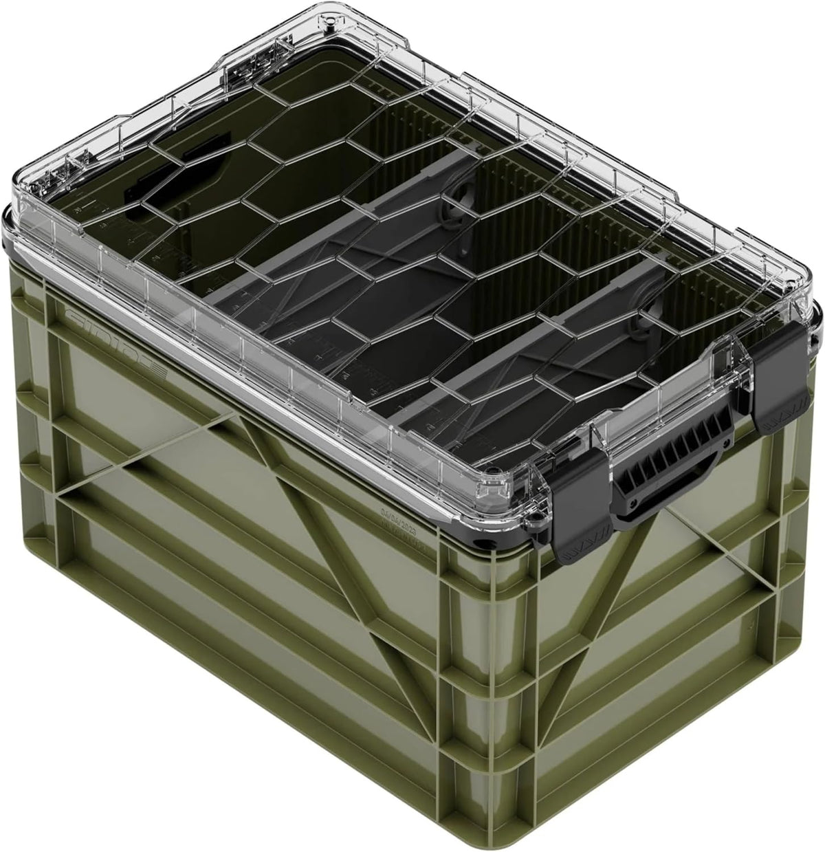 SIDIO Full Size Weather Resistant Stackable Storage Bin with Lids, Green