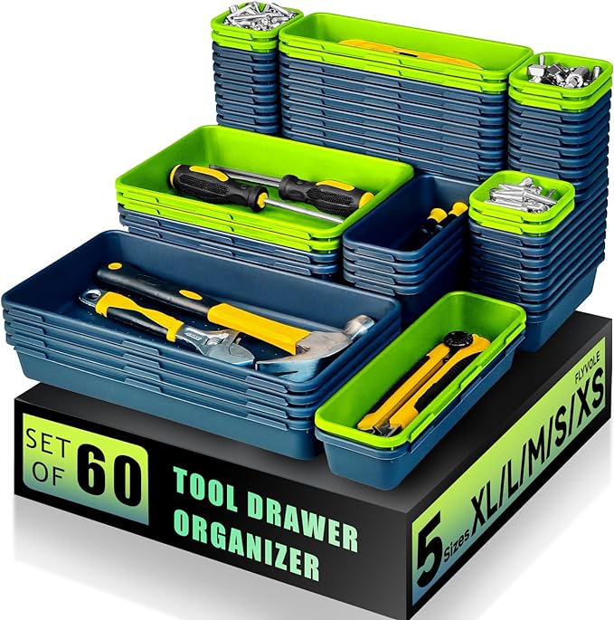 FLYVOLE Tool Box Organizer Tray, Toolbox Desk Drawer Organizer, Tool Box Tray by FLYVOLE
