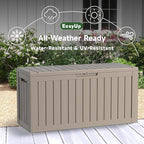 EasyUp 90 Gallon Deck Boxes Waterproof, Outdoor Large Storage Boxes - Image 7