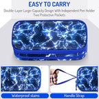 Fitvc Large Pencil Case for Boys, Lightning Boys Pencil Pouch for Kids Teens - Image 3