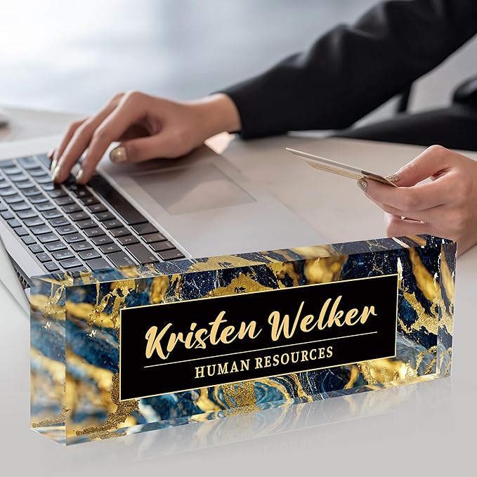 Personalized Name Plate for Desk Custom Acrylic Desk Name Plate Custom Employee - Image 2