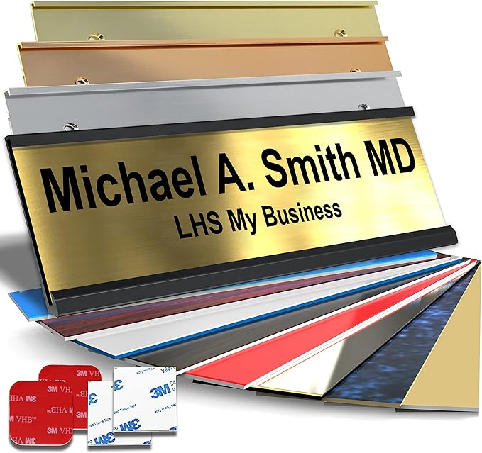 Personalized Name Plate with Choice of Mounting Holders by LHS+My+Business