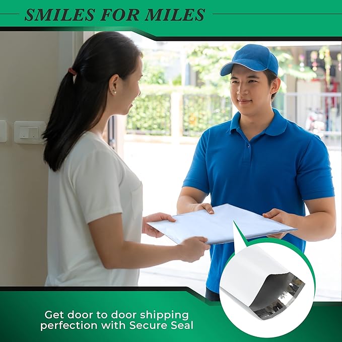 1500 Pack Secure Seal White Poly Mailers Shipping Bags - Image 7