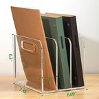 AIDIMOO Acrylic Magazine File Holder, 3 Vertical Compartments Desk Document - Image 2