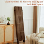 Leesinwing Wood Room Divider 6 Panel Folding Privacy Screen, Classic 5.6Ft - Image 2