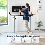 VIVO Electric 71 x 30 in Rustic Standing Desk, Memory Height Adjustment - Image 4