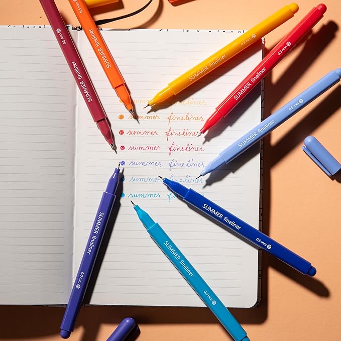 DIVERSEBEE Fine Tip Pens, 8 Bible Pens No Bleed Through, 0.5mm Fine Point - Image 4