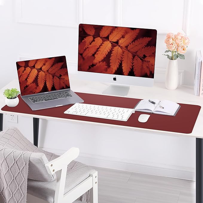 Leather Desk pad Protector, Large Desk mat - Image 6