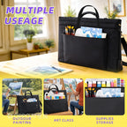 jjring 36x48 art portfolio tote bag with shoulder showing dimensions