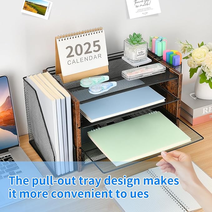 OPNICE Desk Organizer, 4-Tier Desktop File Organizer - Image 4