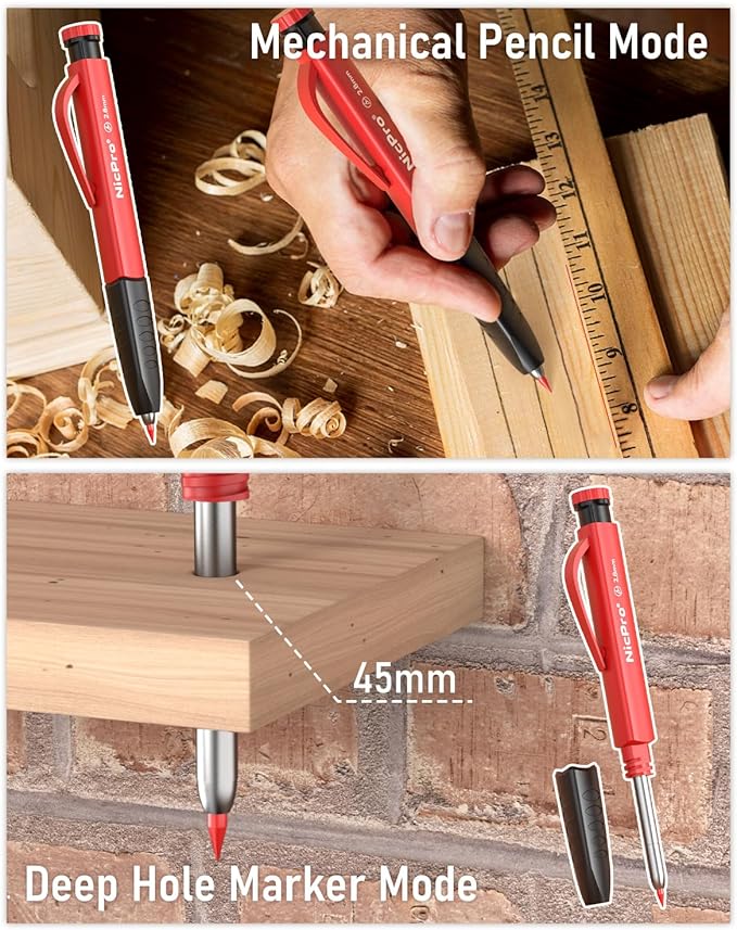 Nicpro 3 Pack Carpenter Pencil Set - Image 4