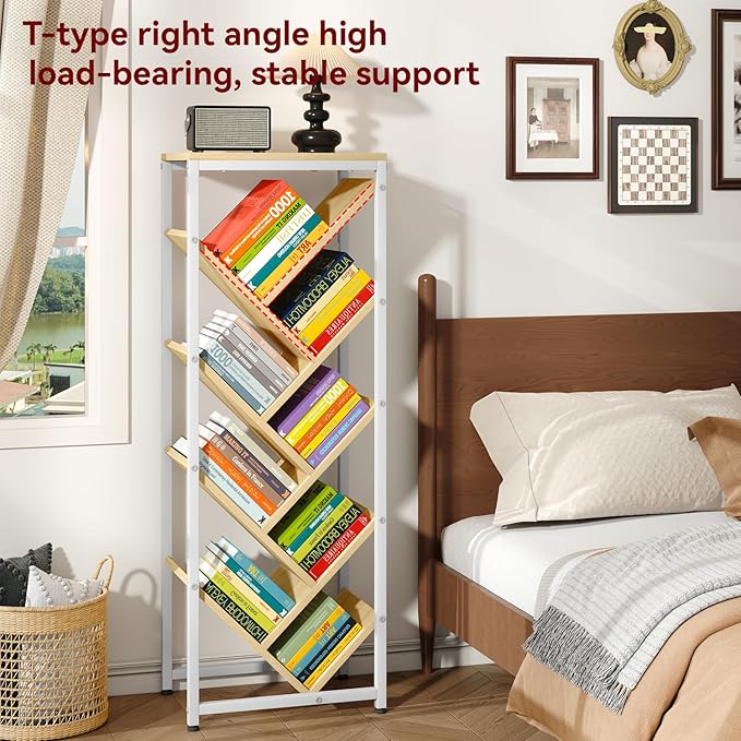 IBUYKE 9 Tier Tree Bookshelf, Floor Standing Wood Bookshelf - Image 8