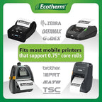 4" x 2" Mobile Printer Labels | 25 Rolls | 7500 Labels | fits Zebra ZQ630 - Image 4