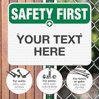 Custom Safety First Sign, OSHA Sign, 18x24 Inches, 3M EGP Reflective .080 - Image 4