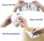 POLONO 4x6 Thermal Labels Fanfold, 500 Shipping Labels for Label Printer | Commercial Grade, No BPA or BPS, Print Clear and Sharp, Direct Thermal Shipping Labels Compatible with Thermal Printer