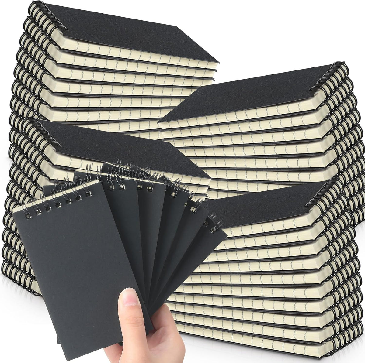 Tenceur 54 Pcs Pocket Notebook Bulk Small 3x5 Inch Spiral Notepads Mini Top