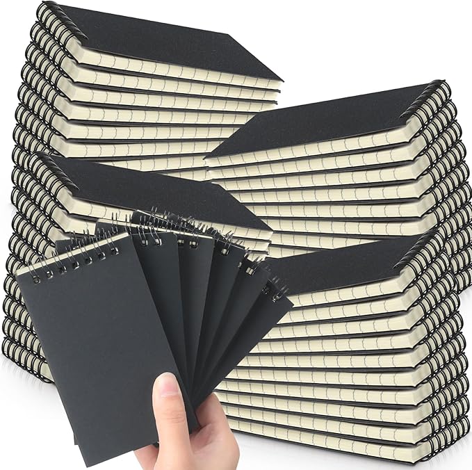 Tenceur 54 Pcs Pocket Notebook Bulk Small 3x5 Inch Spiral Notepads Mini Top by Tenceur