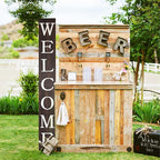 Tall Outdoor Welcome Sign for Front Door, 6ft Brown Welcome Sign, Rustic Tall - Image 9