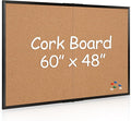 Board2by Extra Large Cork Bulletin Board 60" X 48", Foldable Notice Pin Board by Justdowhatyouwanttodo