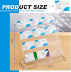 Dunzoom Business Card Holder for Desk 12 Slots Clear Gift Card Display Acrylic - Image 2