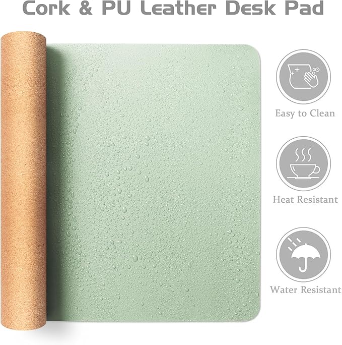 Aothia Double-Sided Desk Pad – 37.8"x17" Leather Desk Mat - Image 4
