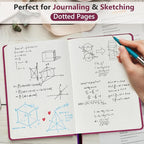 PERCUN Dotted Journal Notebook for Men & Women, 160 Pages Dot Grid notebook for - Image 3