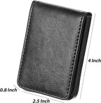 Outus 2 Pieces Business Card Holder, PU Leather Business Card Case Pocket Wallet - Image 2