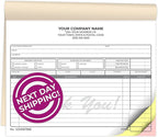 Custom 8.5" x 7" Carbonless NCR Books in 3-Part Triplicate Invoices, Work Orders by PrintPPS