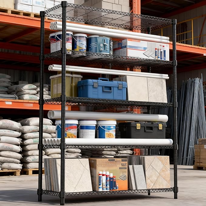 M MZG 5 Tiers Shelf 1750 lbs Steel Storage Shelving Utility Shelving Unit Steel - Image 8