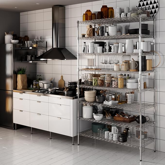 Regal Altair 21" Deep x 48" Wide x 86" Height Wire Shelving Kit | 8-Tier | NSF - Image 6
