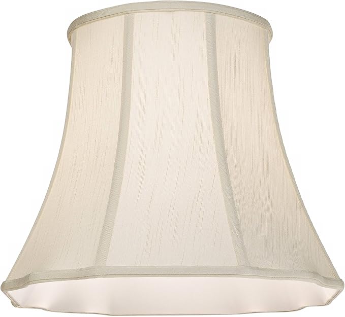 Creme Large Bell Cut Corner Lamp Shade 10" Top x 16" Bottom x 14" Slant x 13.5" - Image 5